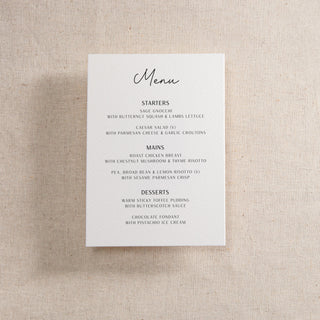 Minimal Script Printed Invitation Insert Card