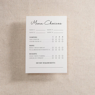 Minimal Script Printed Invitation Insert Card