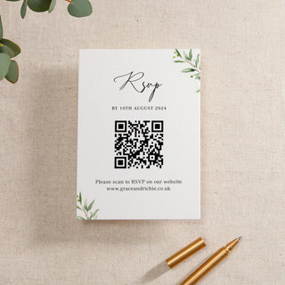 Olive Printed RSVP Card