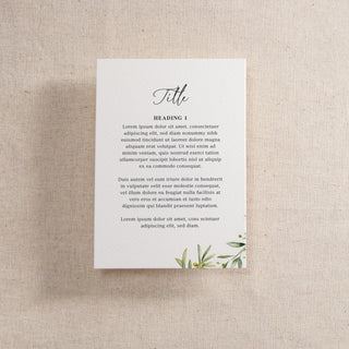 Olive Printed RSVP Card