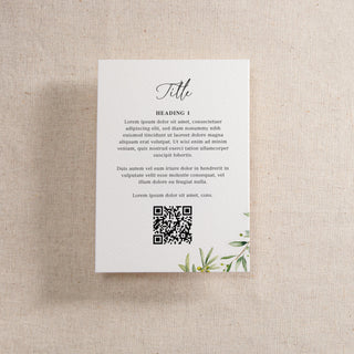 Olive Printed RSVP Card