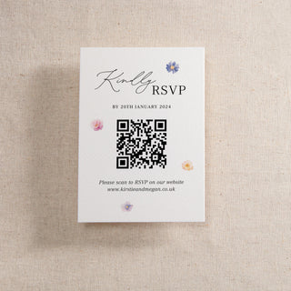 Pressed Floral Printed RSVP Card