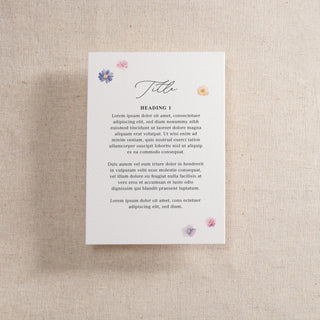 Pressed Floral Printed RSVP Card