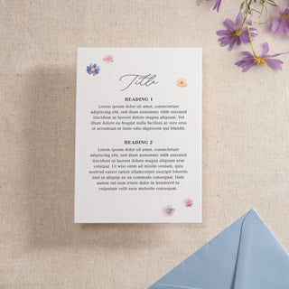 Pressed Floral Printed RSVP Card