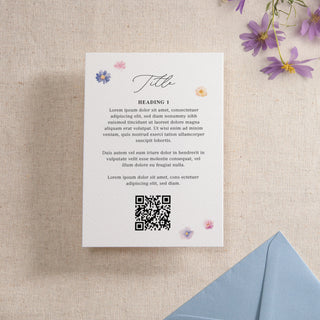 Pressed Floral Printed RSVP Card