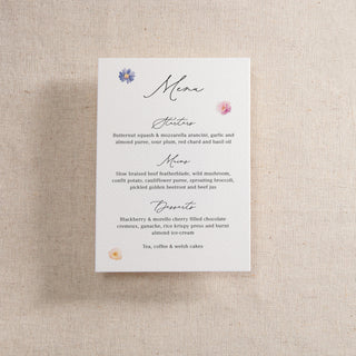 Pressed Floral Printed RSVP Card