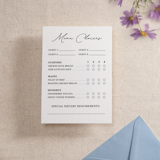 Pressed Floral Printed RSVP Card