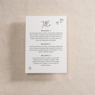 Scattered Hearts Printed RSVP Card