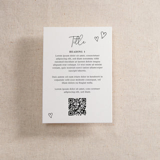 Scattered Hearts Printed RSVP Card