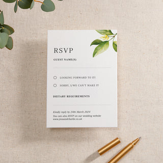 Sicily Printed RSVP Card