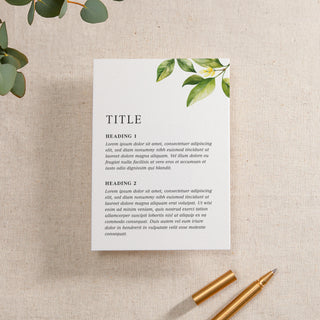 Sicily Printed Invitation Insert Card