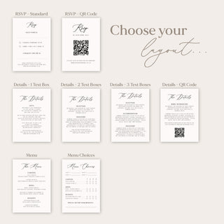 Simple Elegance Printed Invitation Insert Card