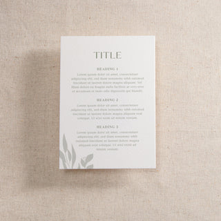 Watercolour Leaves Printed RSVP Card