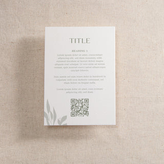 Watercolour Leaves Printed RSVP Card