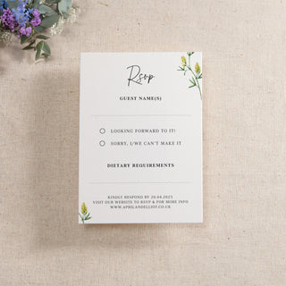 Wildflowers Printed RSVP Card