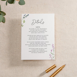 Wildflowers Printed RSVP Card