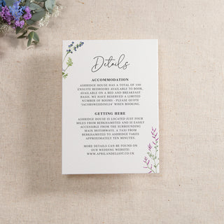 Wildflowers Printed RSVP Card