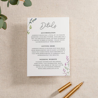 Wildflowers Printed RSVP Card