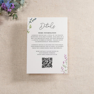 Wildflowers Printed RSVP Card