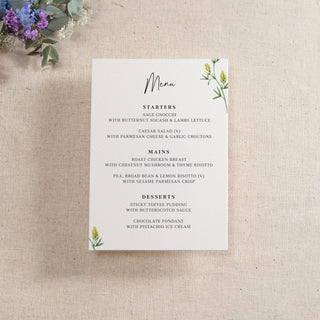 Wildflowers Printed RSVP Card