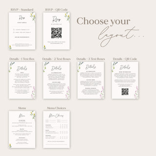 Wildflowers Printed Invitation Insert Card