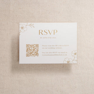 Blossom Foiled RSVP Card