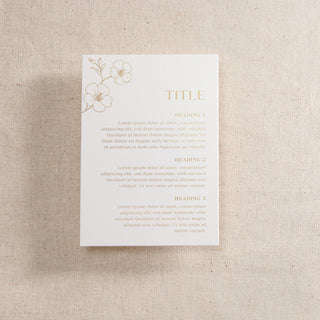 Blossom Foiled Invitation Insert Card