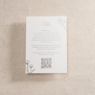 Floral Line Drawing Foiled RSVP Card