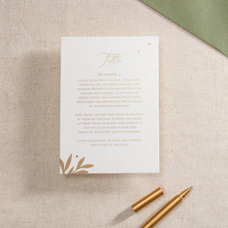 Gold Leaves Foiled RSVP Card