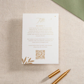 Gold Leaves Foiled Invitation Insert Card