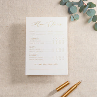 Gold Leaves Foiled RSVP Card