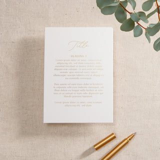 Modern Elegance Foiled Invitation Insert Card