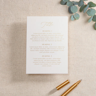 Modern Elegance Foiled Invitation Insert Card