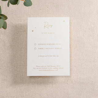 Moon & Stars Foiled RSVP Card