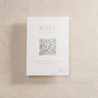 Minimal Script Foiled RSVP Card