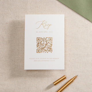 Simple Elegance Foiled RSVP Card