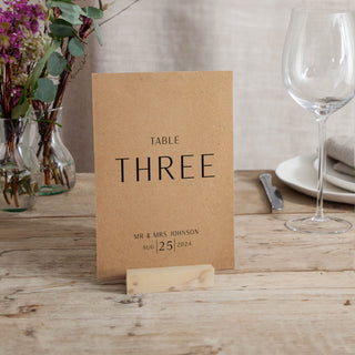 Simple Elegance Bold Table Number Cards