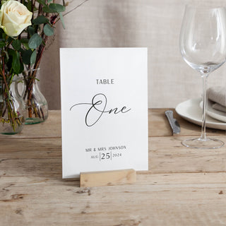 Simple Elegance Script Table Number Cards