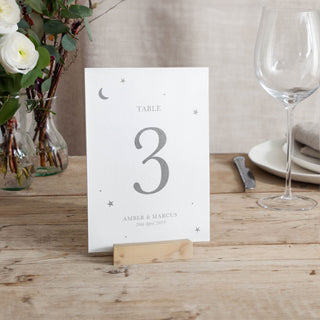 Moon & Stars Foiled Bold Table Number Cards