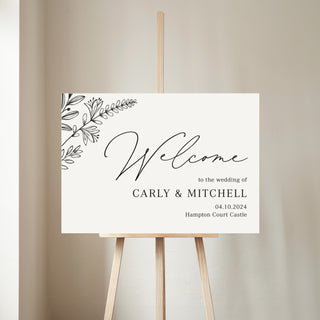 Meadow Personalised Wedding Welcome Sign