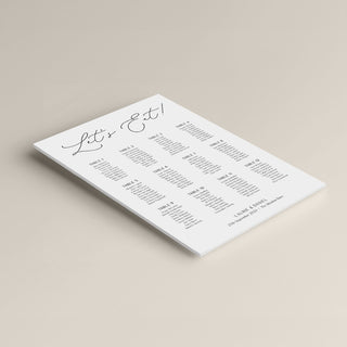 Modern Elegance Wedding Seating Plan Sign