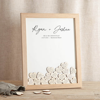 Autograph Drop Top Frame Wedding Guest Book