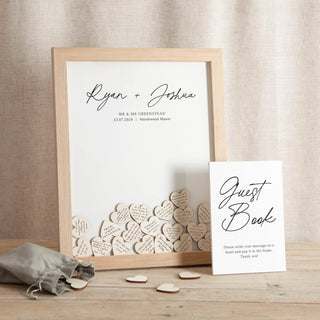 Autograph Drop Top Frame Wedding Guest Book