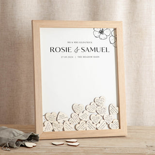 Blossom Drop Top Frame Wedding Guest Book