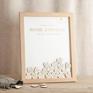 Blossom Foiled Drop Top Frame Wedding Guest Book