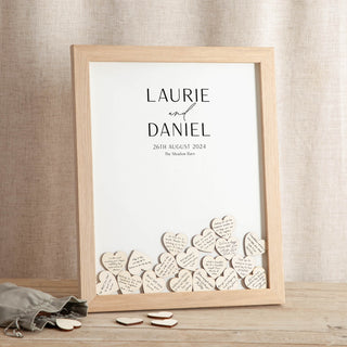 Modern Elegance Drop Top Frame Wedding Guest Book