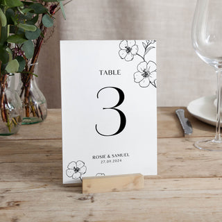 Blossom Wedding Table Number Cards