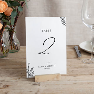 Meadow Wedding Table Number Cards