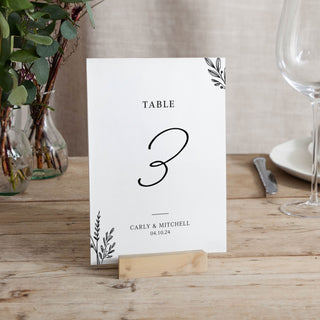 Meadow Wedding Table Number Cards