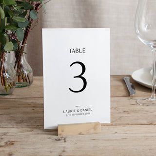 Modern Elegance Wedding Table Number Cards